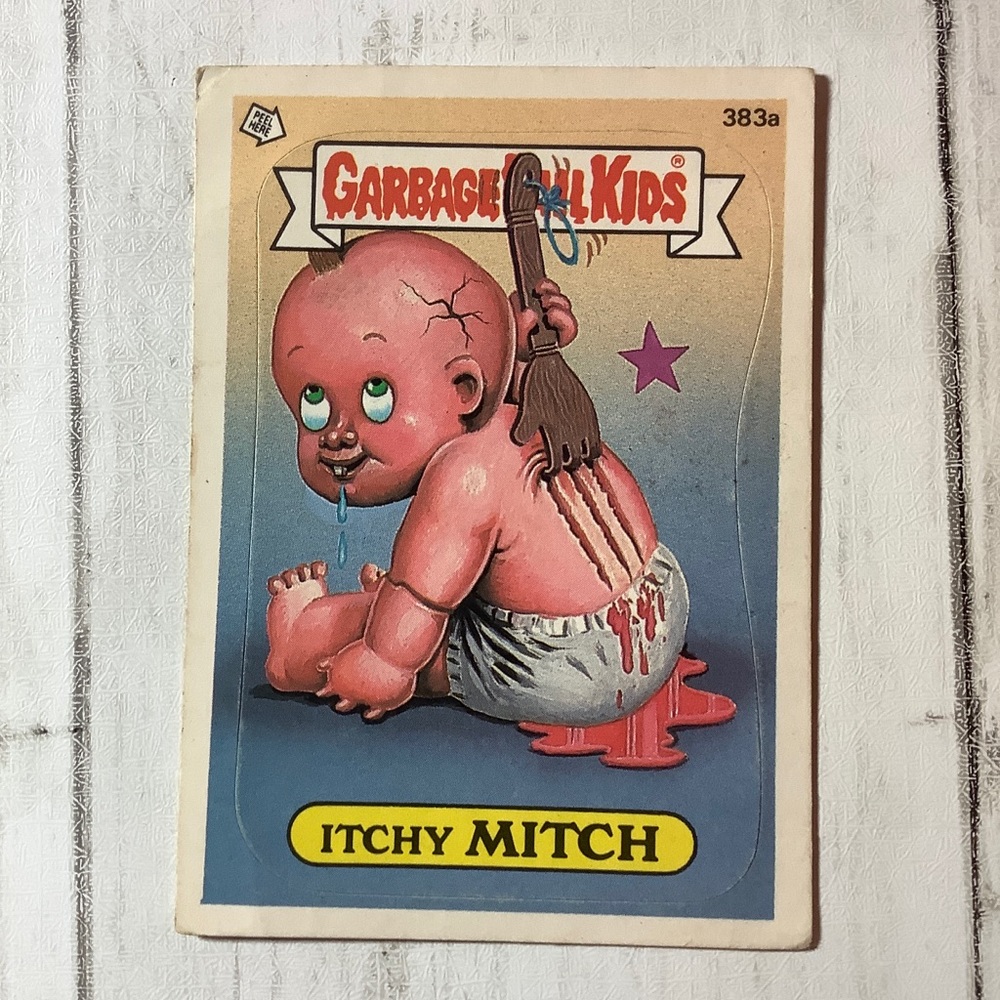 1987 Topps Garbage Pail Kids Trading Card #383a-Itchy Mitch